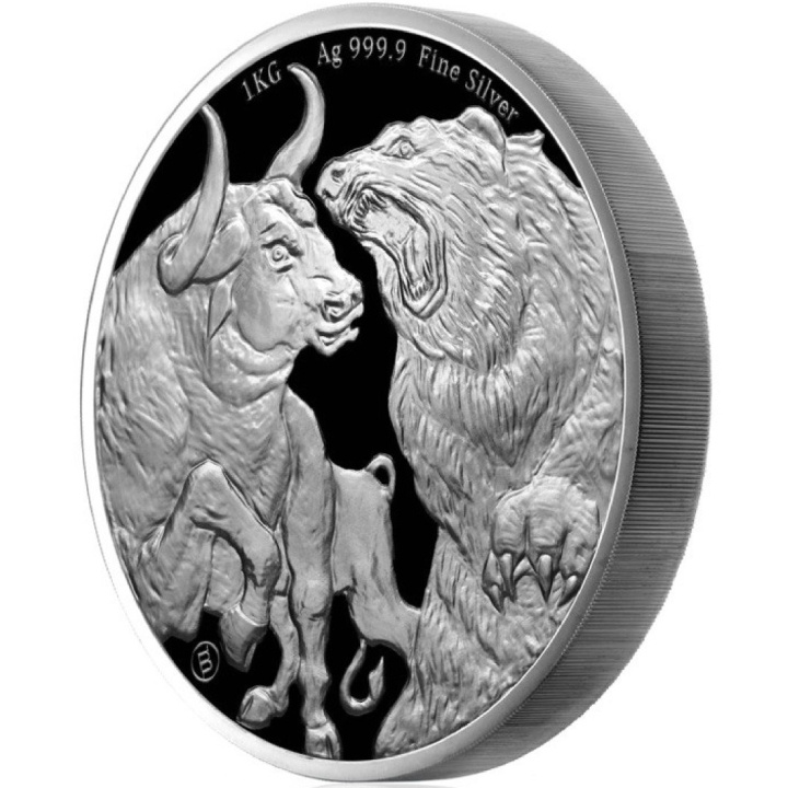 Tokelau: Bull & Bear 1000 g Silver 2022