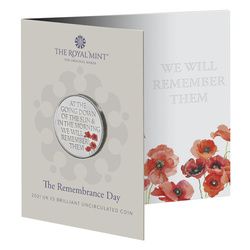 The Remembrance Day colorato 28,28 grammi di rame-nichel 2021