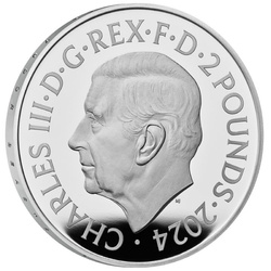 Lot de 2 pièces Les bêtes royales Tudor : le dragon Tudor 2 x 1 once d'argent 2024 Proof