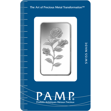 1/2 once Lingot d'argent Pamp Suisse Rose