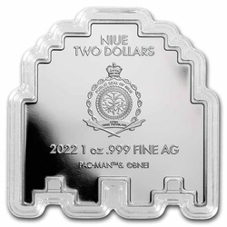 Niue: PAC-MAN GHOST "CLYDE" coloreado 1 oz Plata 2022 Moneda de ley