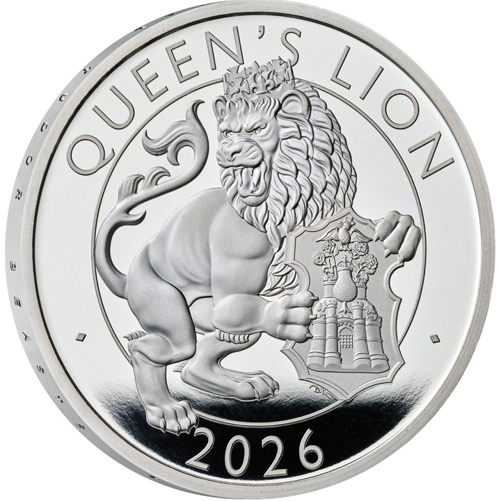 The Royal Tudor Beasts: Queen’s Lion 2 x 1 uncja Srebra 2026 Proof/Matte Proof