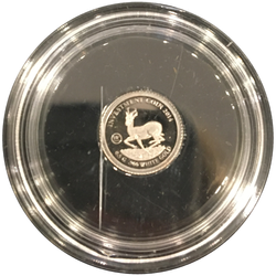 Moneda de oro de Gabón: Springbock 2014 0,5 g Oro blanco Prooflike