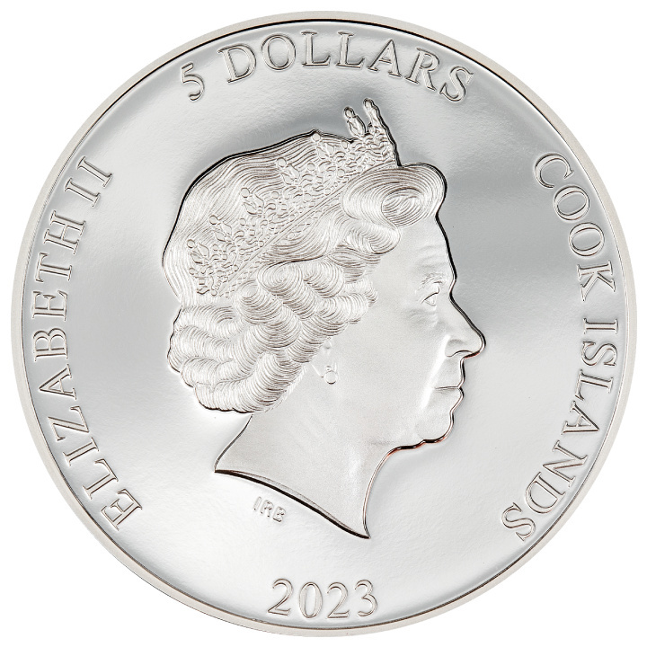 Islas Cook: Second Skin kolorowany 1 uncja Srebra 2023 Proof Ultra High Relief