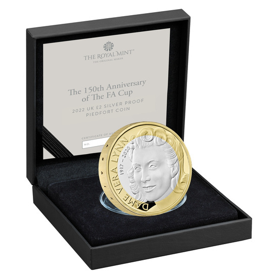 Celebrating the Life and Legacy of Dame Vera Lynn £2 Argento 2022 Proof Moneta Piedfort