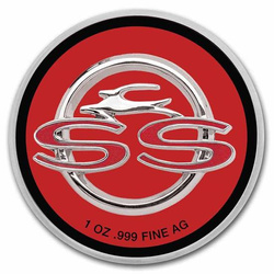 Chevrolet Impala SS colorato 1 oncia d'argento Certipack