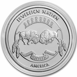 Sioux Indian Chief Canoe 1 uncja Srebra 2023