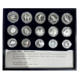 Set di 15 monete d'argento Jugoslavia: Olimpiadi invernali di Sarajevo 1984 Proof
