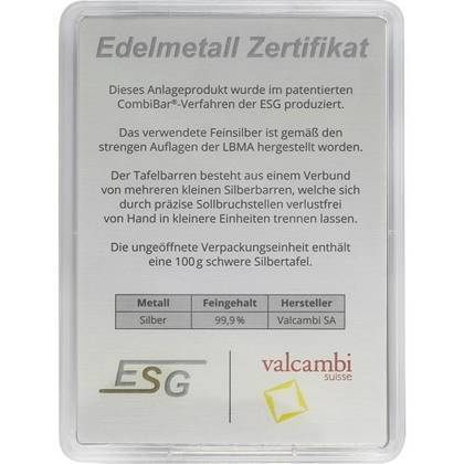 1 g Silberbarren CombiBar Valcambi