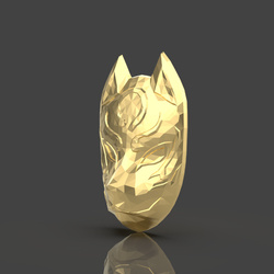 Kitsune plaquée or 2 onces d'argent 2023 empilable finition antique