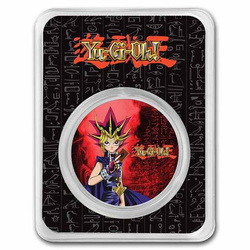 Niue: Yu-Gi-Oh! Yami Yugi barevný – 25. výročí 1 unce stříbra 2022