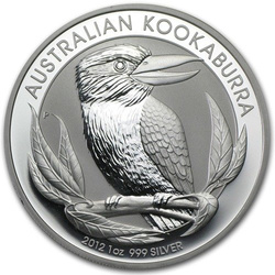 Kookaburra 1 unce stříbra 2012