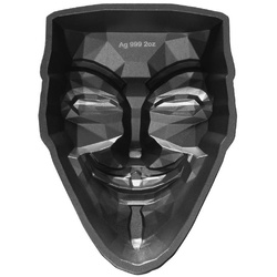 Rebel Mask Stacker 2 onces d'argent 2022 Dark