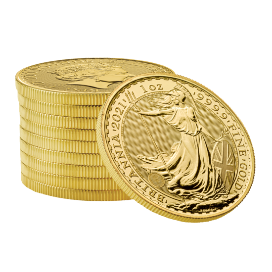 Britannia 1 oz Oro 2021 PAQUETE DE 15 LÁMINAS