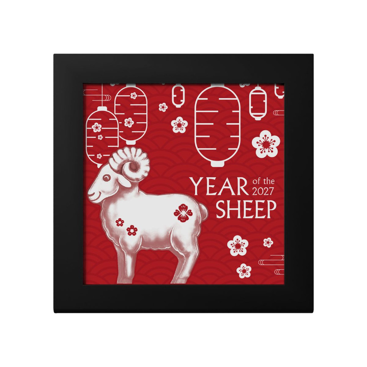 Srebrna Moneta Lunar Year - Fluffy Silver Sheep 1 uncja Srebra 2027 Antiqued Shaped Coin