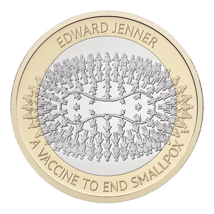 Edward Jenner 2 libry měď-nikl 2023