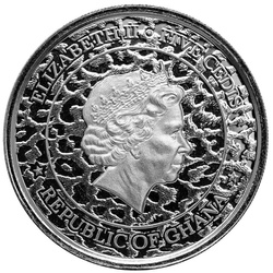 Republic of Ghana: African Leopard 1 oz Silver 2022