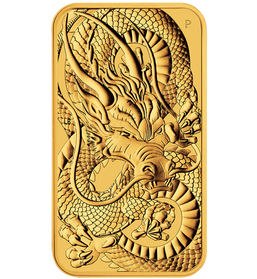 Goldmünze  Bar Drache 1 oz Gold 2021
