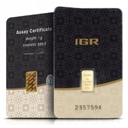 Lingote de oro 1 g IGR