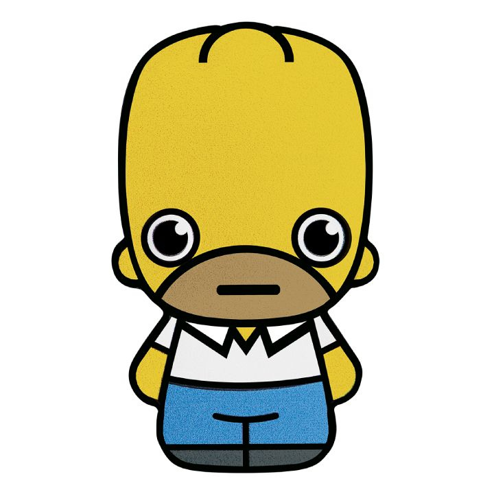 Tuvalu: Homer Simpson kolorowany 1 uncja Srebra 2022 Minted Minis Coin