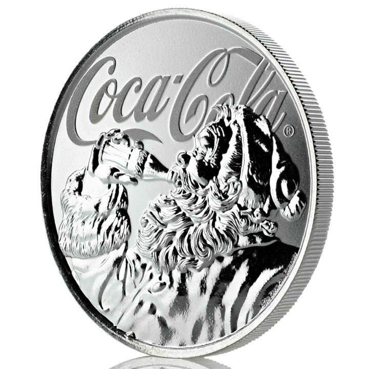 Fidži: Fidži Coca-Cola Santa 1 unce stříbra 2019 Holiday Coin Slab