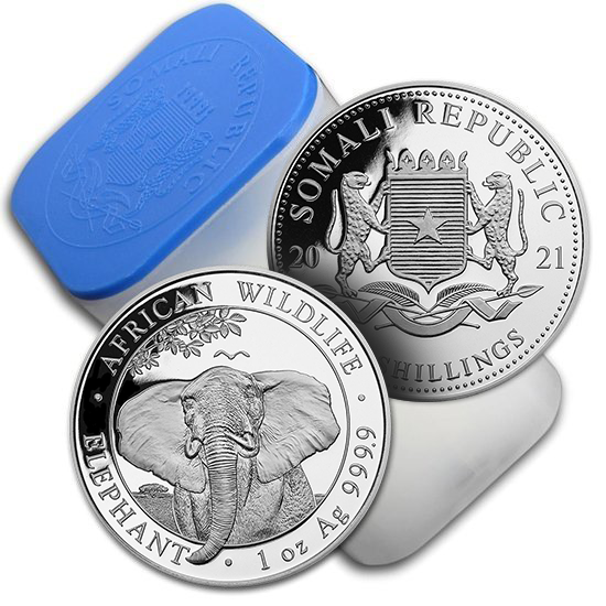 African Wildlife: Somalia Elephant 1 oz Silber 2021