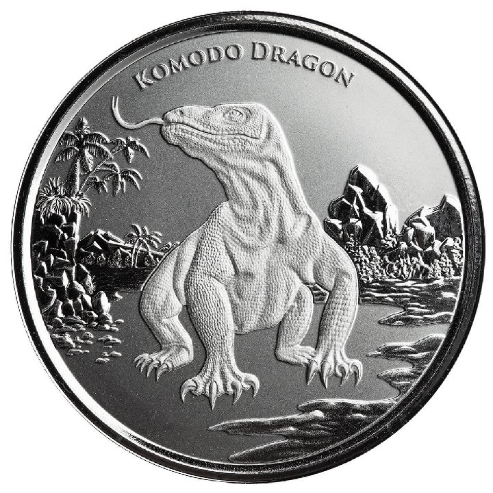 Tokelau: Komodo Dragon 1 oz Silver 2022