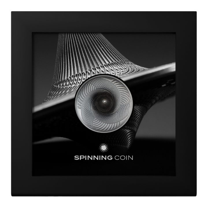 Cook Islands: Spinning Coin 1 uncja Srebra 2023 Ultra High Relief Antiqued Coin