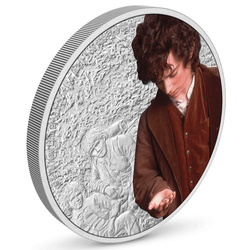 Niue: Il Signore degli Anelli - Frodo Baggins colorato 1 oncia d'argento 2021 Proof