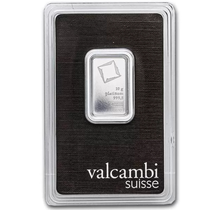 Sztabka Valcambi 10 gramów Platyny LBMA