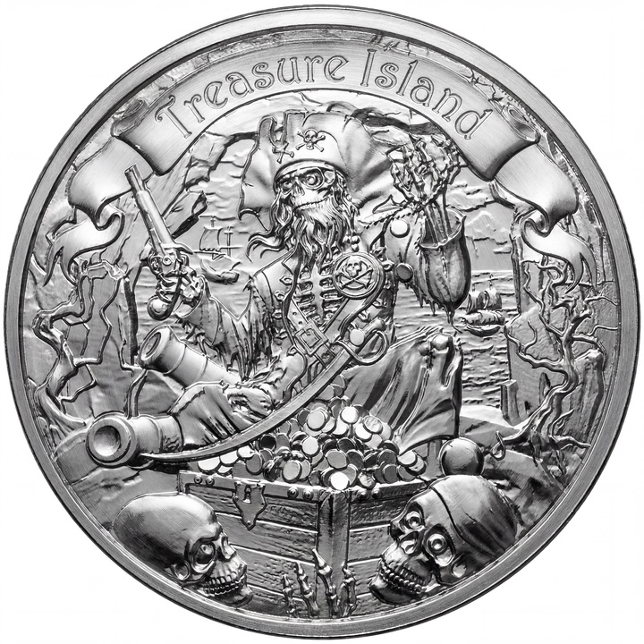 Moneta d'argento Treasure Island 1 oncia d'argento 2026