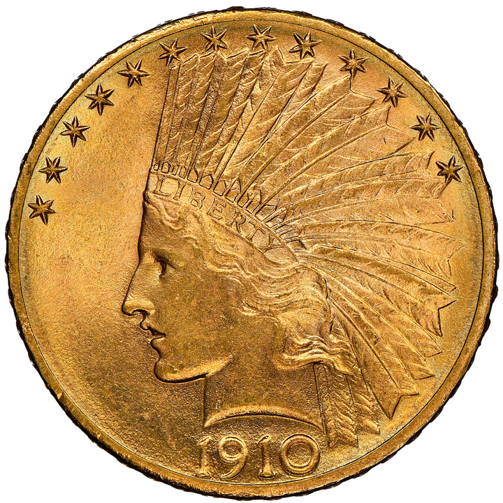 Indian Head $10 Gold 1910