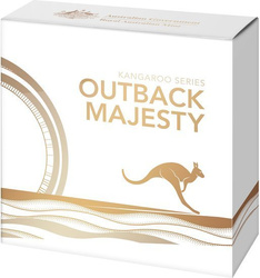 Outback Majesty: Canguro australiano 1 oncia d'argento 2021 Proof
