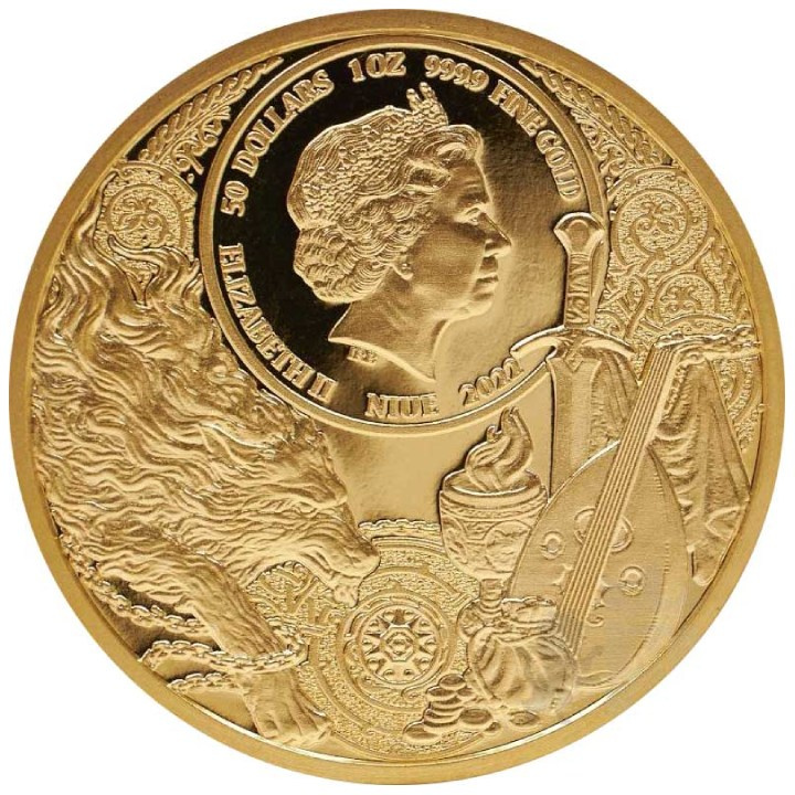 Niue: The Witcher Book Series - Sword of Destiny 1 unce zlata 2022 Proof