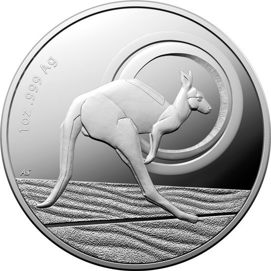 Outback Majesty: Australijski Kangur 1 uncja Srebra 2021 Proof