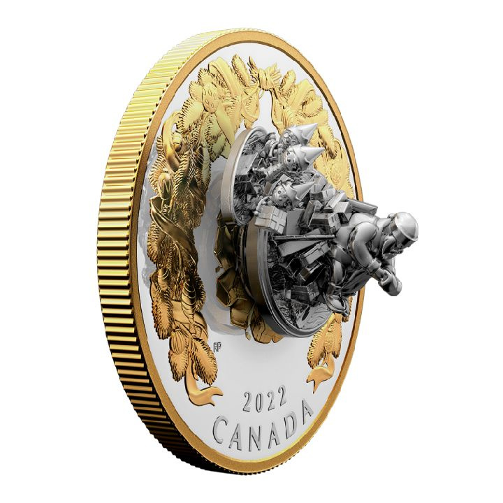 Canadá: Holiday Gifts bañado en oro 5 oz Plata 2022 Proof