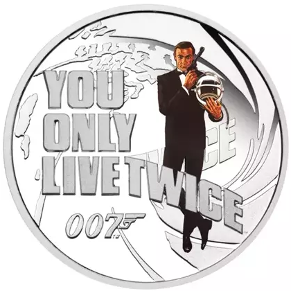 Tuvalu: You Only Live Twice kolorowany 1/2 uncji Srebra 2021 Proof