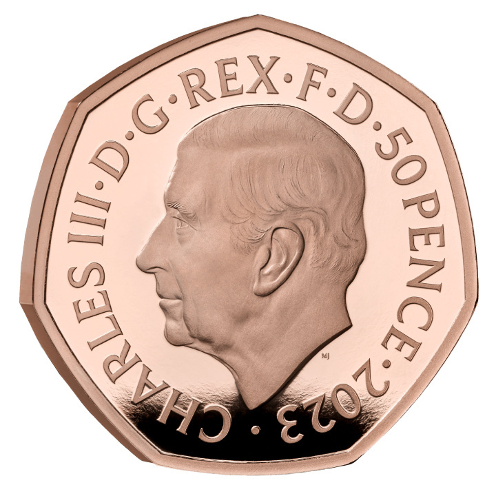 Leone, strega e vecchio armadio 50p Oro 2023 Proof