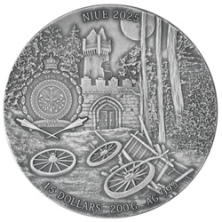 Niue The Witcher: The Last Wish colorized 200 g Silver 2025 High Relief Antiqued Coin