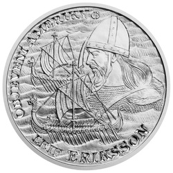Niue: Discovery of America - Leif Eriksson $2 Srebro 2022 Proof