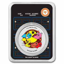 PAC-MAN Fever colorato 1 oncia d'argento
