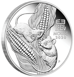 Lunar III: Az egér éve 1/2 uncia ezüst 2020 Proof