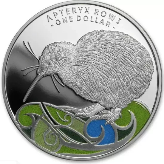 Kiwi coloré 1 once d'argent 2020 Proof