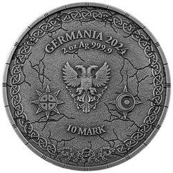 Ragnarök: Sköll & Hati 2 oz Silber 2024 Ultra High Relief Antiqued Coin