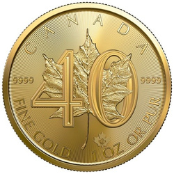 Kanadyjski Liść Klonowy 1 uncja Złota 2019 ( 40 rocznica)