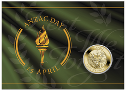 Anzac Day 13,5 g Bronz de aluminiu 2022 în cartonaș verde