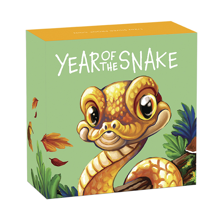 Tuvalu: Baby Snake kolorowany 1/2 uncji Srebra 2025 Proof