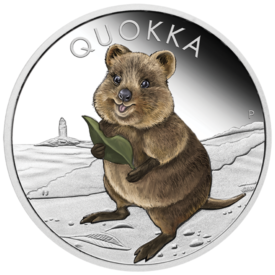 Quokka 1 uncja Srebra 2021 Kolorowany Proof