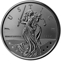 Gibraltár: Lady Justice 1 uncia ezüst 2024 Prooflike