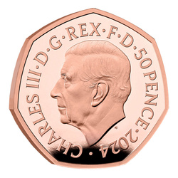 Ice Age Giants - Rhinocéros laineux 50 pence Or 2024 Proof